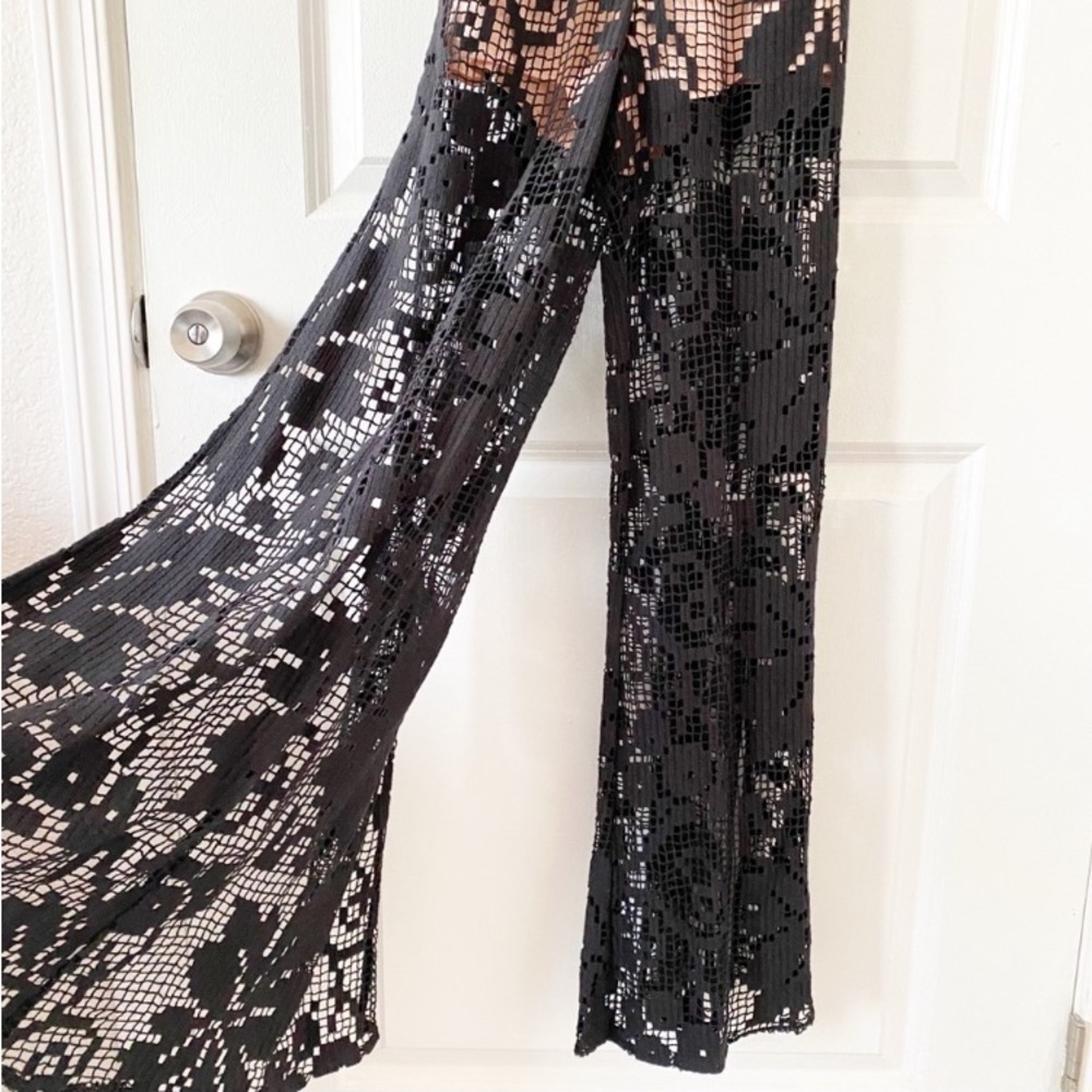 ALICE McCALL Billsberry Black Lace Side Split Hem Jumpsuit Fairy Goth - Picture 14 of 15